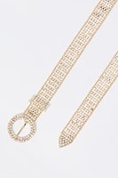 Rhinestone Circle Buckle Belt