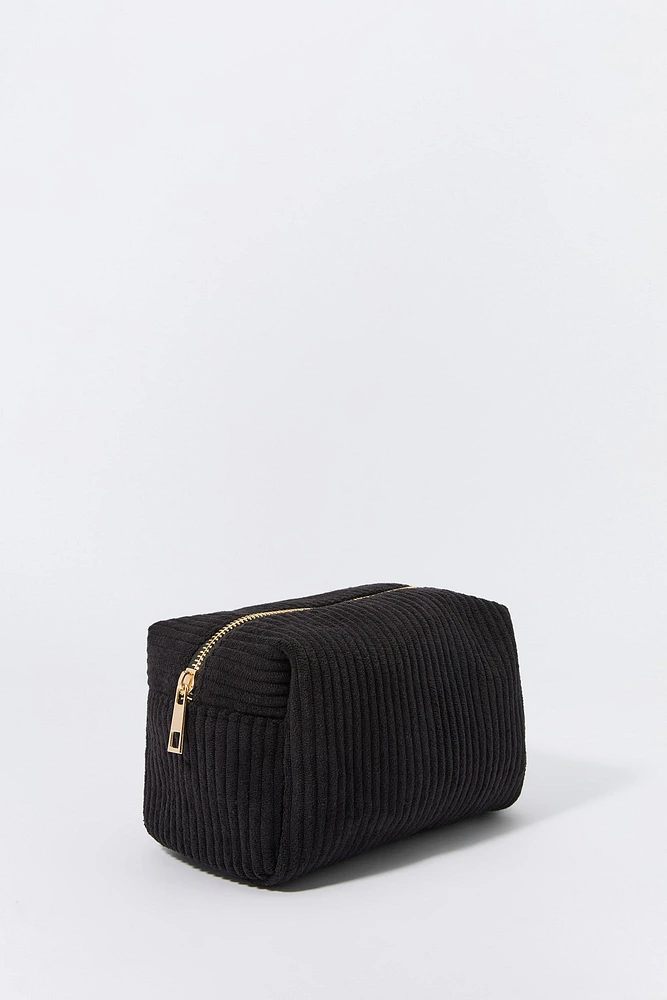 Ribbed Knit Makeup Bag