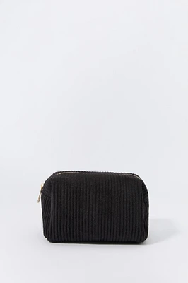 Ribbed Knit Makeup Bag