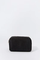 Ribbed Knit Makeup Bag