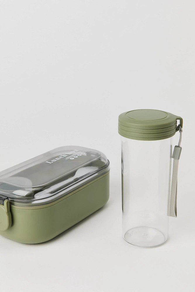 Lunch Box & Water Bottle Set