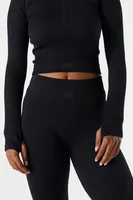 Sommer Ray Seamless Ribbed Quarter Zip Active Top