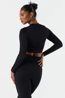 Sommer Ray Seamless Ribbed Zip-Up Active Top