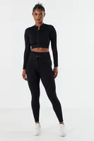 Sommer Ray Seamless Ribbed Zip-Up Active Top