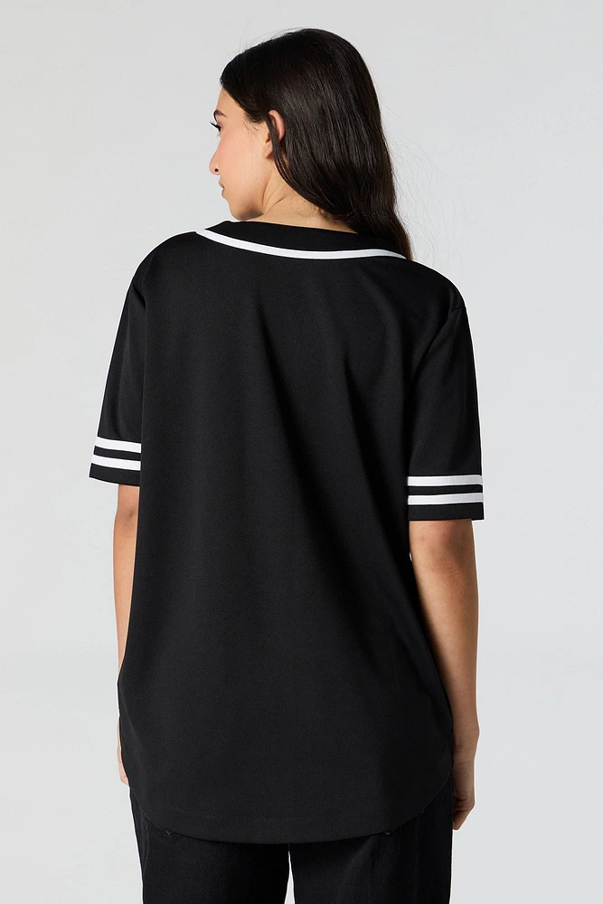 Graphic Mesh Baseball Jersey