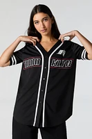 Graphic Mesh Baseball Jersey