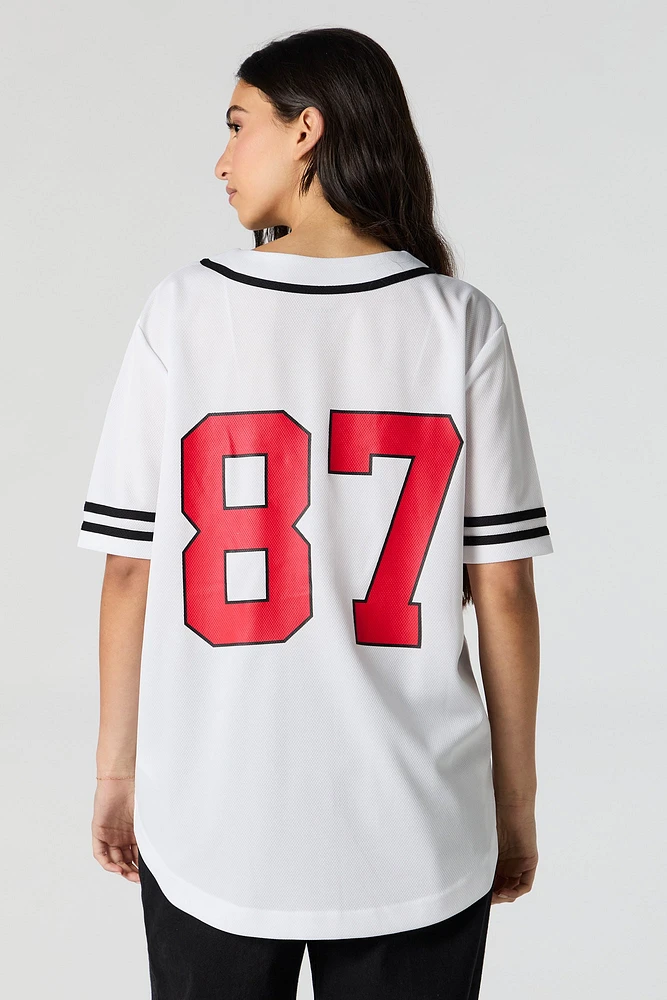 Jersey de baseball en filet imprimÃ©