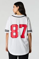 Jersey de baseball en filet imprimé