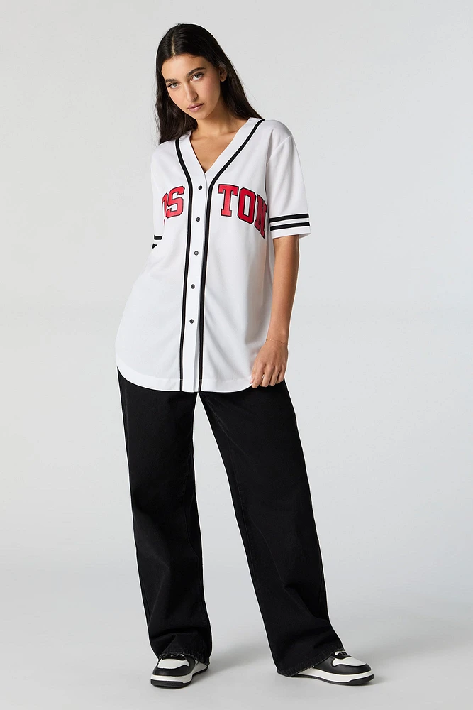 Jersey de baseball en filet imprimé