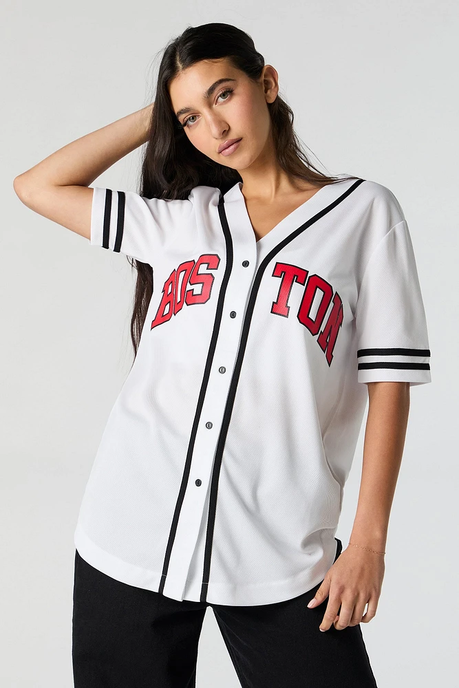 Jersey de baseball en filet imprimÃ©