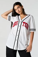 Jersey de baseball en filet imprimé