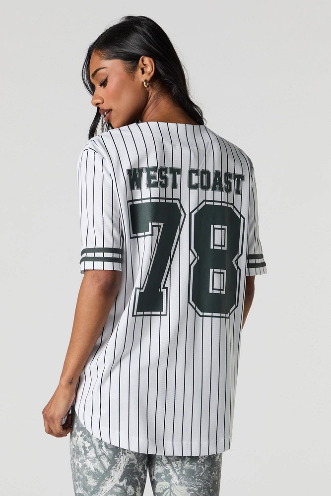 Jersey de baseball en filet à imprimé City