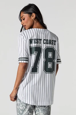 Jersey de baseball en filet à imprimé City