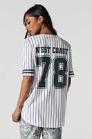 Jersey de baseball en filet à imprimé City