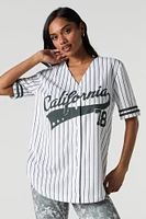 Jersey de baseball en filet à imprimé City