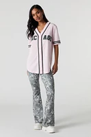 Jersey de baseball en filet à imprimé City