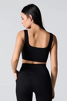 Sommer Ray Active Seamless Ribbed Scoop Neck Bra