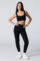 Sommer Ray Active Seamless Ribbed Scoop Neck Bra