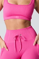 Soutien-gorge Sommer Ray Active côtelé sans couture à encolure dégagée