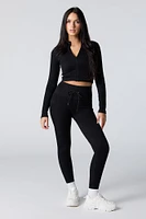 Sommer Ray Active Seamless Ribbed Zip-Up Long Sleeve Top