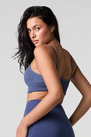 Seamless Ribbed Double Layer Sports Bra