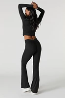 Pantalon Active à jambe évasée ruché au dos