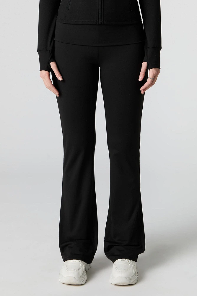 Foldover Waist Flare Legging