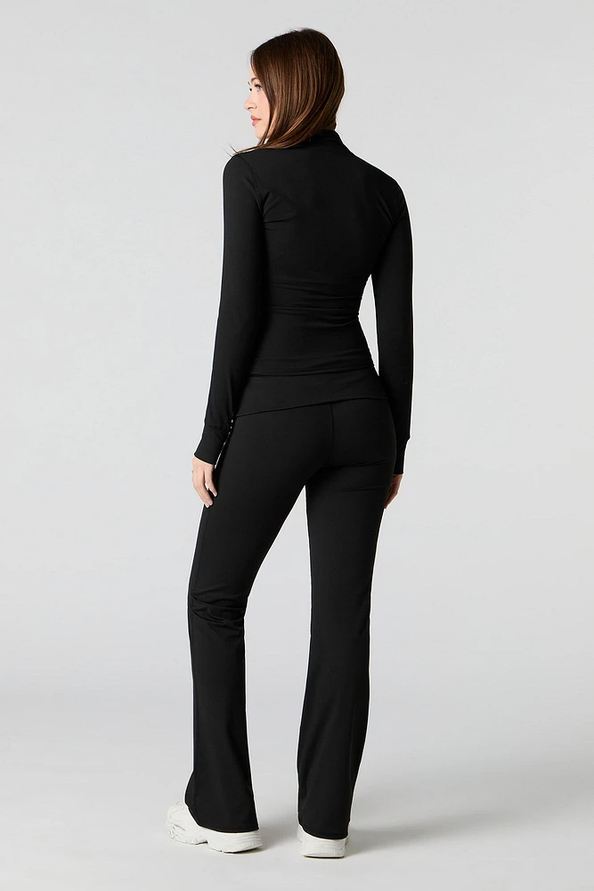 Foldover Waist Flare Legging