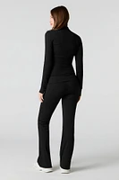 Foldover Waist Flare Legging