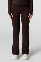 Legging à jambe évasée avec bande de taille pliée