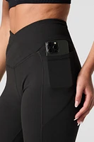 Active Surplice Waist Side Pocket Flare Pant