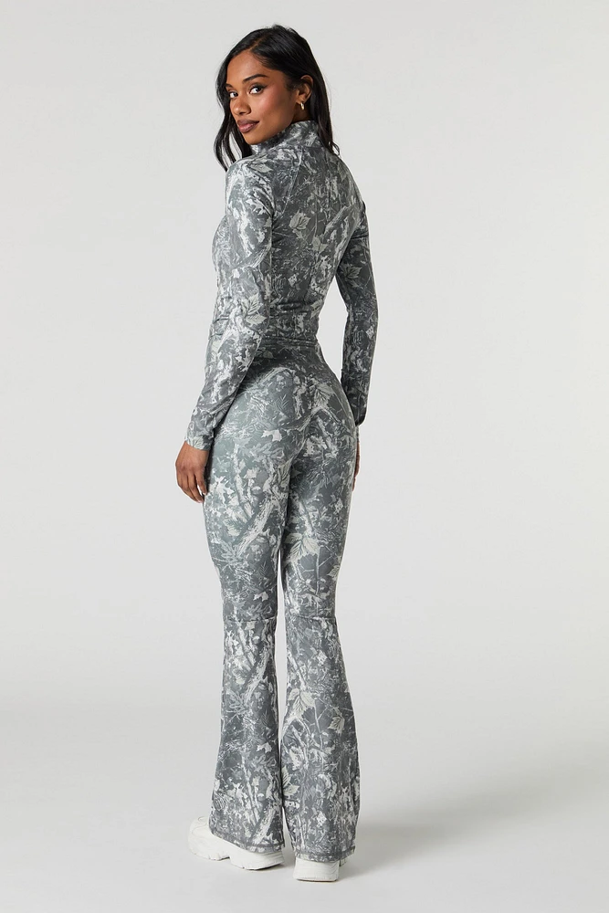 Pantalon Active à jambe évasée et taille haute