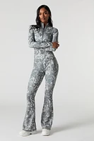 Pantalon Active à jambe évasée et taille haute