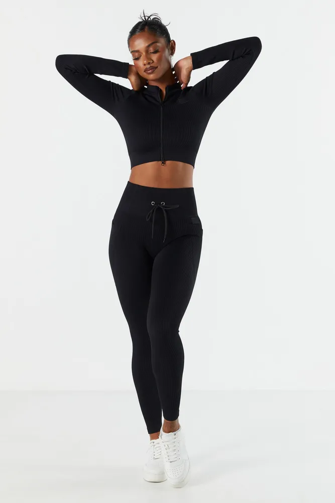 Stitches Sommer Ray Seamless Ribbed Side Pocket Active Legging