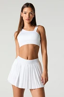 Jupe-short de tennis Active plissée avec poches latérales