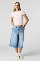 Graphic Ribbed T-Shirt