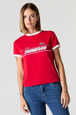 T-shirt sport Ã  lisÃ©rÃ© contrastant avec imprimÃ© Speedway 500