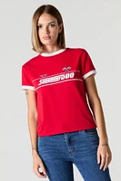 T-shirt sport Ã  lisÃ©rÃ© contrastant avec imprimÃ© Speedway 500