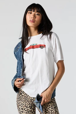 Vintage Car Graphic Boyfriend T-Shirt