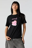 Sweet Cake Graphic Boyfriend T-Shirt