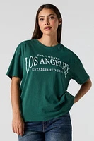 T-shirt coupe garçonne à imprimé Los Angeles Est 1995