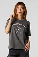 Smile Every Day Washed Boyfriend T-Shirt