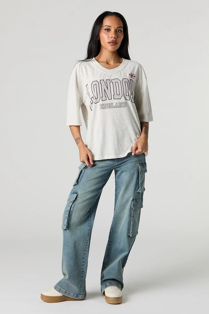 Graphic V-Neck Jersey