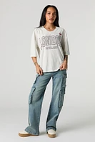 Graphic V-Neck Jersey