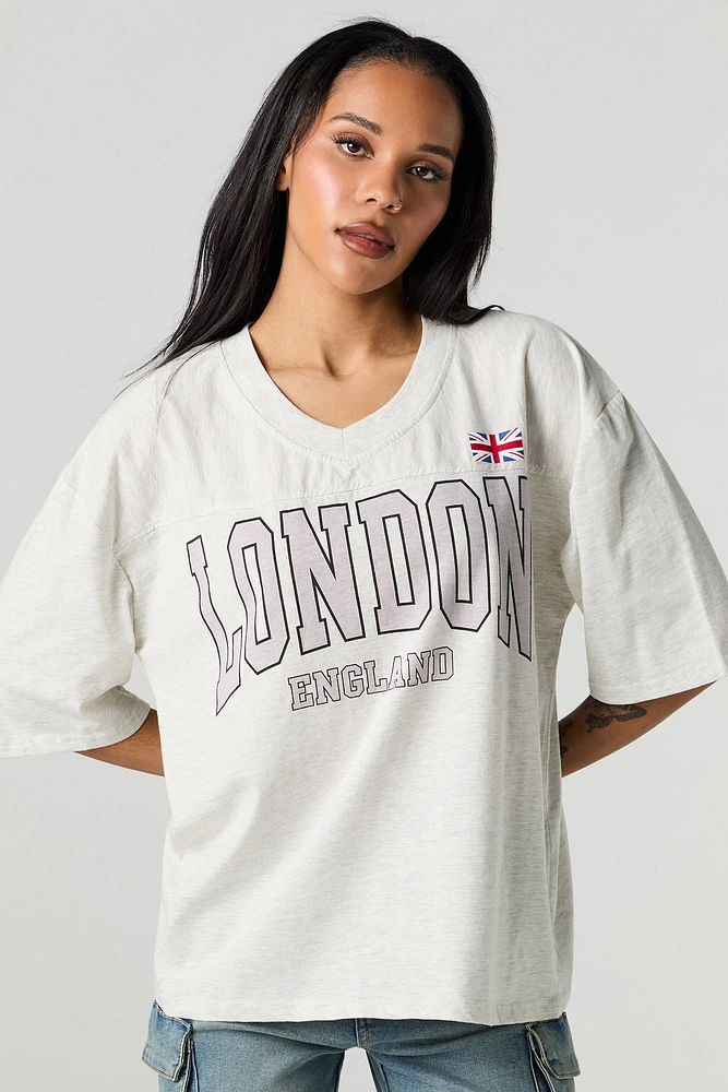 Graphic V-Neck Jersey