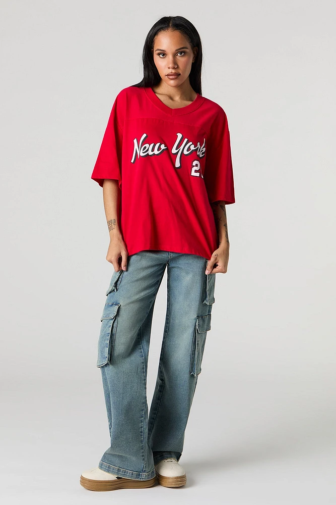 Graphic V-Neck Jersey