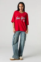 Graphic V-Neck Jersey