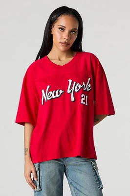 Graphic V-Neck Jersey