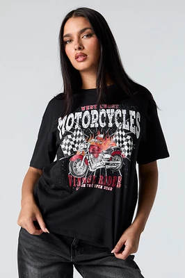 T-shirt de coupe garçonne à imprimé West Coast Motorcycles