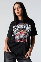 T-shirt de coupe garçonne à imprimé West Coast Motorcycles